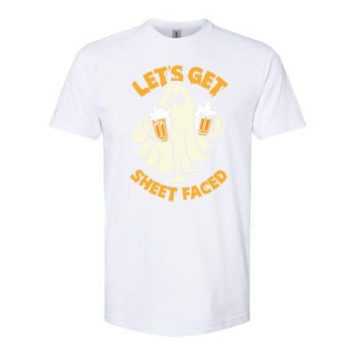 Lets Get Sheet Faced Funny Ghost Halloween Party Drinking Softstyle CVC T-Shirt