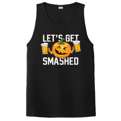 Lets Get Smashed Funny Pumpkin Beer Halloween Costume Cute Gift PosiCharge Competitor Tank