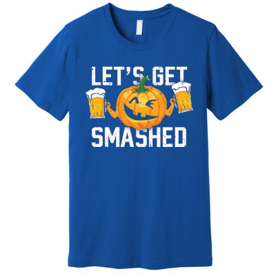 Lets Get Smashed Funny Pumpkin Beer Halloween Costume Cute Gift Premium T-Shirt