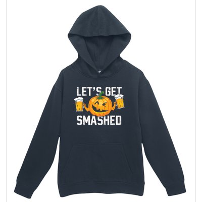 Lets Get Smashed Funny Pumpkin Beer Halloween Costume Cute Gift Urban Pullover Hoodie