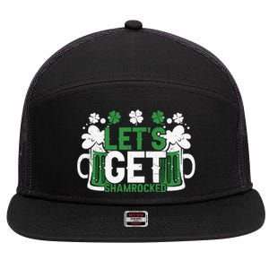 Lets Get Shamrocked 7 Panel Mesh Trucker Snapback Hat