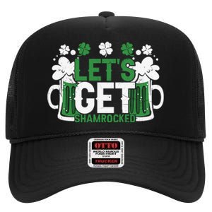 Lets Get Shamrocked High Crown Mesh Back Trucker Hat