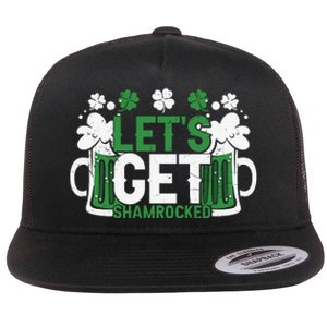 Lets Get Shamrocked Flat Bill Trucker Hat