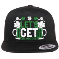 Lets Get Shamrocked Flat Bill Trucker Hat