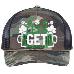 Lets Get Shamrocked Retro Rope Trucker Hat Cap