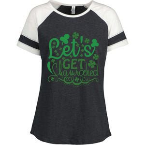 Let's Get Shamrocked Enza Ladies Jersey Colorblock Tee