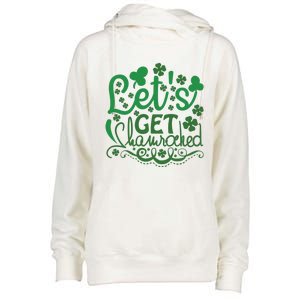 Let's Get Shamrocked Womens Funnel Neck Pullover Hood