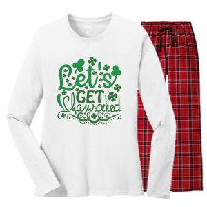 Let's Get Shamrocked Women's Long Sleeve Flannel Pajama Set 