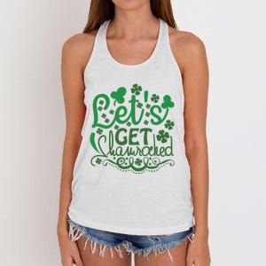 Let's Get Shamrocked Women's Knotted Racerback Tank