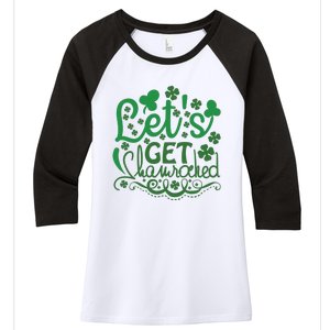 Let's Get Shamrocked Women's Tri-Blend 3/4-Sleeve Raglan Shirt