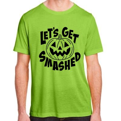 LetS Get Smashed Funny Halloween Pumpkin Smile October Beer Gift Adult ChromaSoft Performance T-Shirt