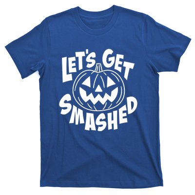 LetS Get Smashed Funny Halloween Pumpkin Smile October Beer Gift T-Shirt