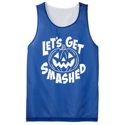 LetS Get Smashed Funny Halloween Pumpkin Smile October Beer Gift Mesh Reversible Basketball Jersey Tank