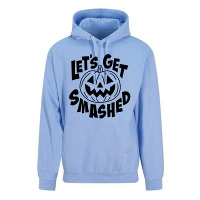 LetS Get Smashed Funny Halloween Pumpkin Smile October Beer Gift Unisex Surf Hoodie