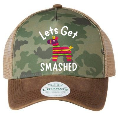 Lets Get Smashed PiñAta Funny Mexico Vacation Gift Legacy Tie Dye Trucker Hat