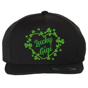 Lucky Gigi Shamrock Heart Gigi Love Funny Gift Wool Snapback Cap