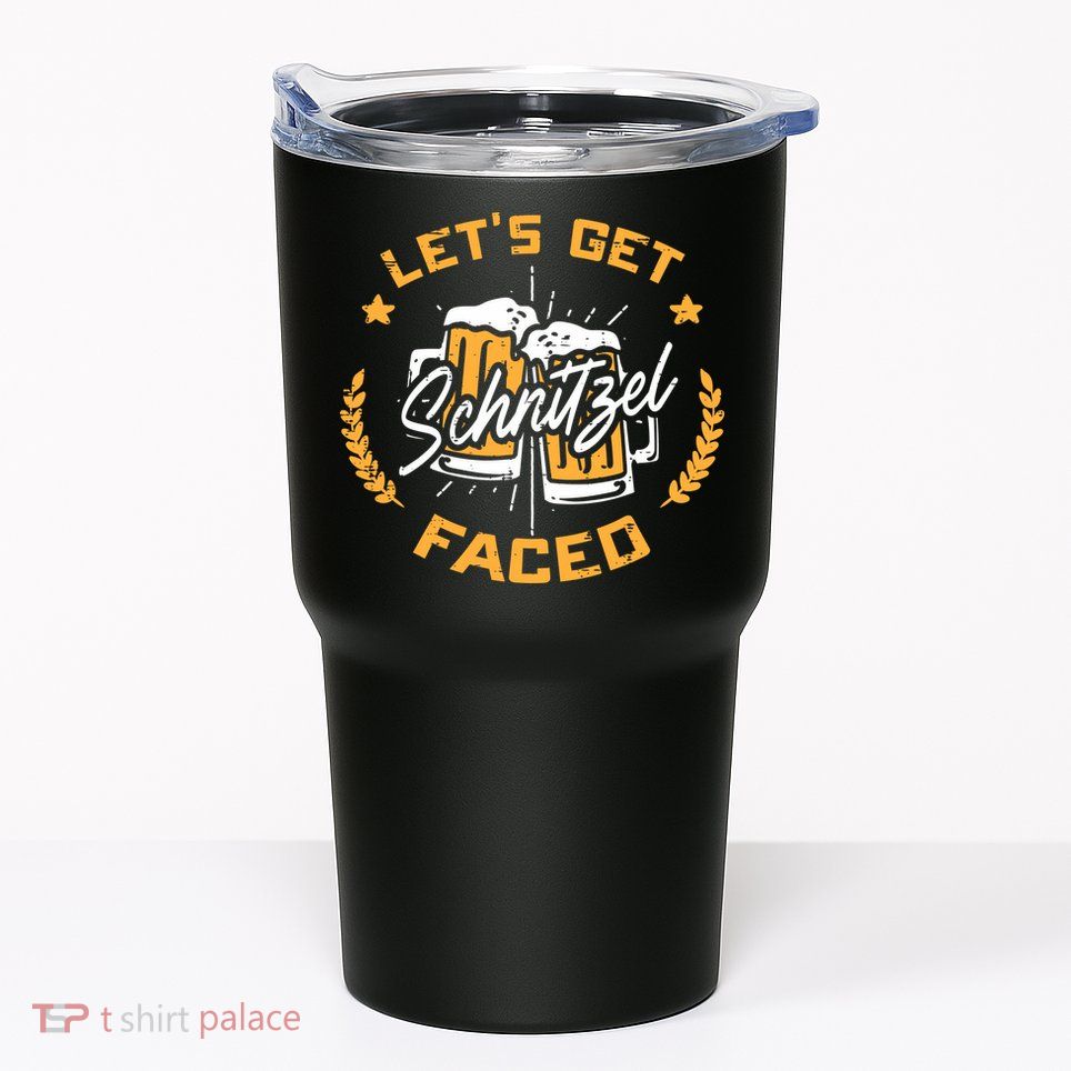 Lets Get Schnitzel Faced Oktoberfest Funny Costume Men Women Tumbler