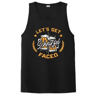 Lets Get Schnitzel Faced Oktoberfest Funny Costume Men Women PosiCharge Competitor Tank