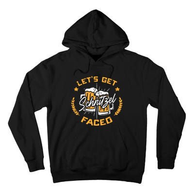 Lets Get Schnitzel Faced Oktoberfest Funny Costume Men Women Tall Hoodie