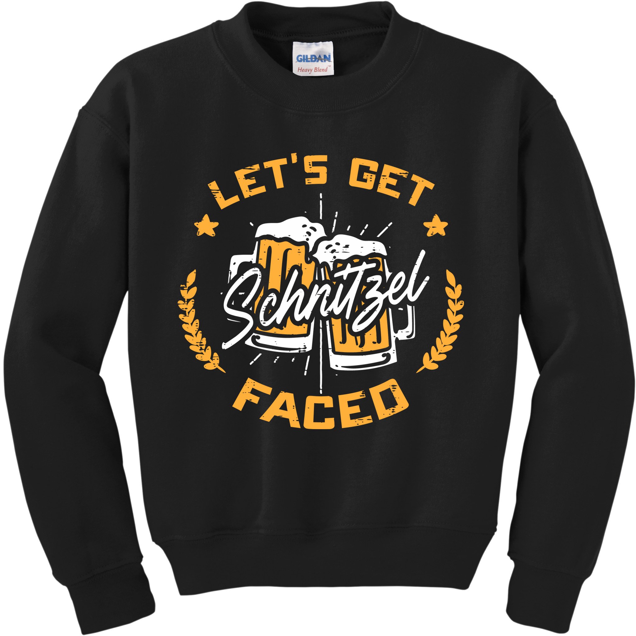 Lets Get Schnitzel Faced Oktoberfest Funny Costume Men Women Kids Sweatshirt
