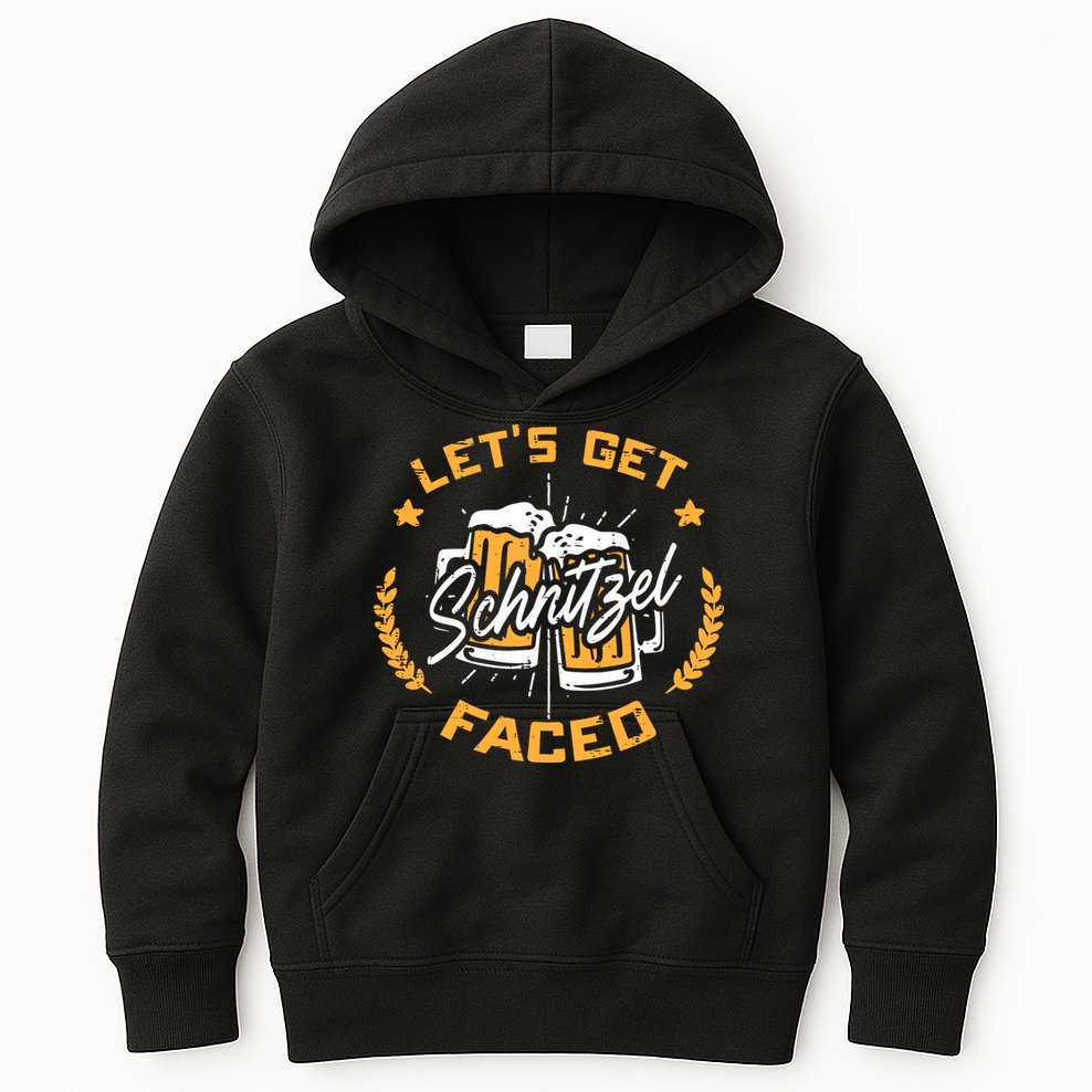 Lets Get Schnitzel Faced Oktoberfest Funny Costume Men Women Kids Hoodie