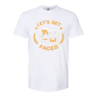 Lets Get Schnitzel Faced Oktoberfest Funny Costume Men Women Softstyle CVC T-Shirt