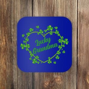 Lucky Grandma Shamrock Heart Grandma Love Gift Coaster