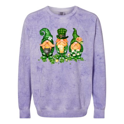 Lucky Gnome St Patrick's Day Festive Colorblast Crewneck Sweatshirt