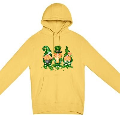 Lucky Gnome St Patrick's Day Festive Premium Pullover Hoodie