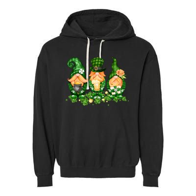Lucky Gnome St Patrick's Day Festive Garment-Dyed Fleece Hoodie