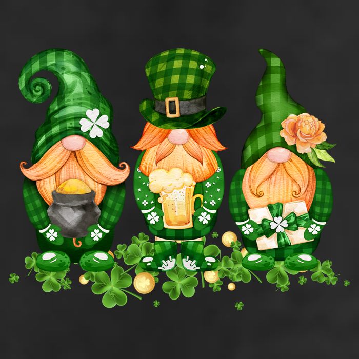 Lucky Gnome St Patrick's Day Festive 7 Panel Mesh Trucker Snapback Hat