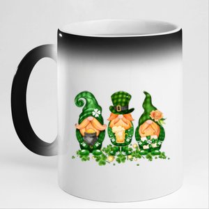 Lucky Gnome St Patrick's Day Festive 11oz Black Color Changing Mug