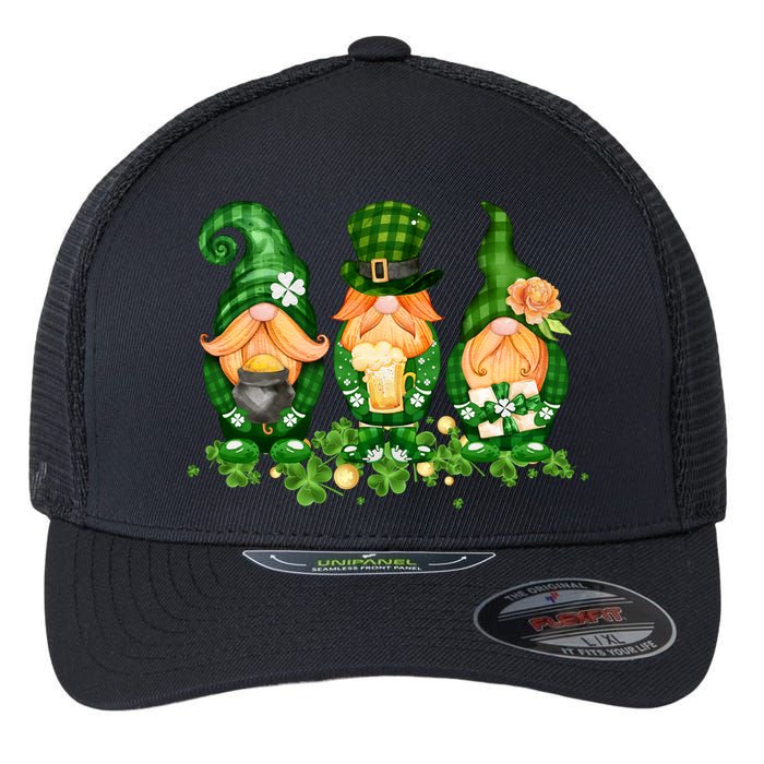 Lucky Gnome St Patrick's Day Festive Flexfit Unipanel Trucker Cap