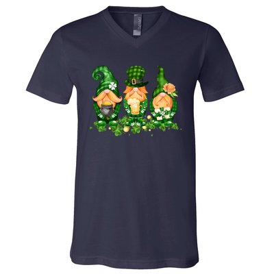 Lucky Gnome St Patrick's Day Festive V-Neck T-Shirt