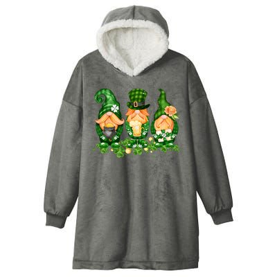 Lucky Gnome St Patrick's Day Festive Hooded Wearable Blanket