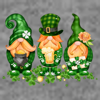 Lucky Gnome St Patrick's Day Festive Cropped Pullover Crew