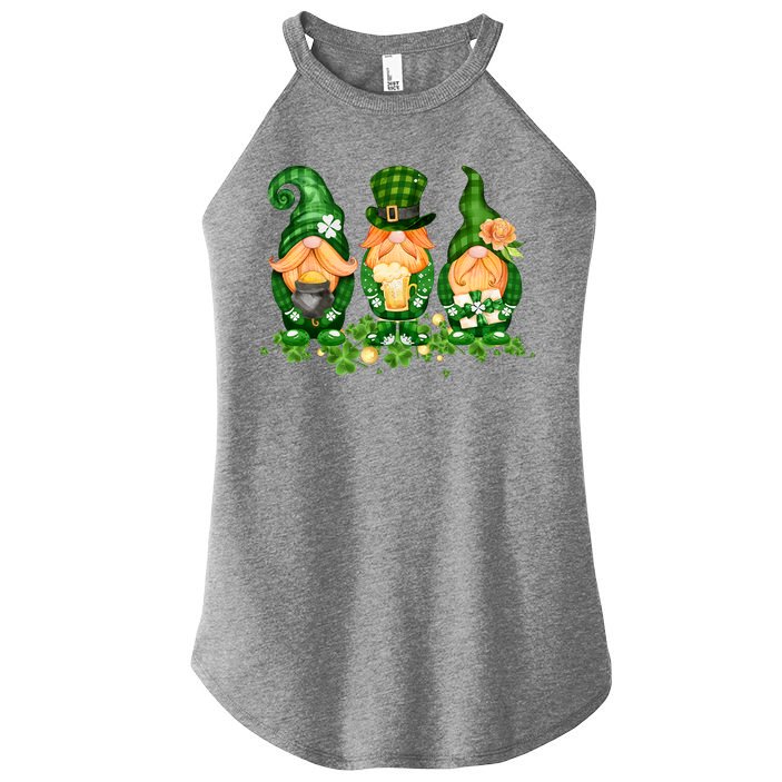 Lucky Gnome St Patrick's Day Festive Women's Perfect Tri Rocker Tank