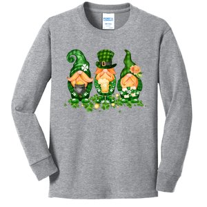 Lucky Gnome St Patrick's Day Festive Kids Long Sleeve Shirt