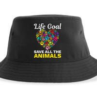 Life Goal save The Animals For all Animal Rigths Activists Sustainable Bucket Hat