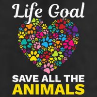 Life Goal save The Animals For all Animal Rigths Activists Adult Drive Performance Visor