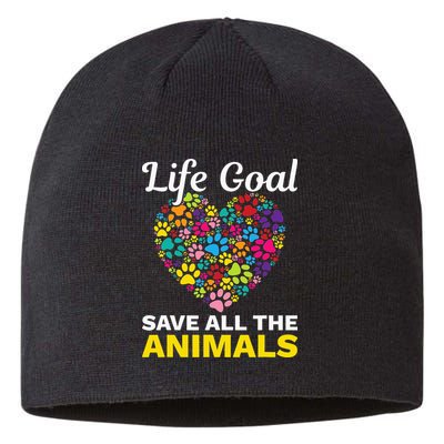 Life Goal save The Animals For all Animal Rigths Activists Sustainable Beanie