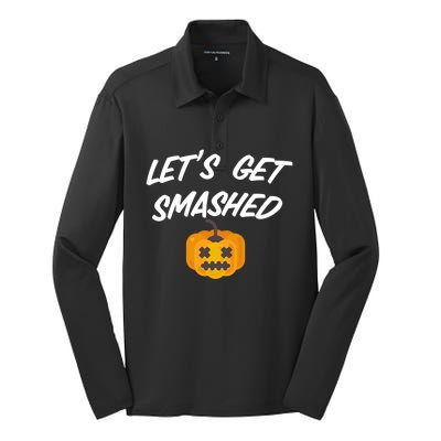 Lets Get Smashed Gift Silk Touch Performance Long Sleeve Polo