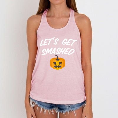 Lets Get Smashed Gift Women's Knotted Racerback Tank