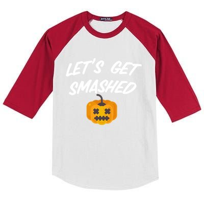 Lets Get Smashed Gift Kids Colorblock Raglan Jersey