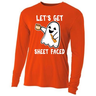 Lets Get Sheet Faced Boos Beer Ing Boo Ghost Halloween Cute Gift Cooling Performance Long Sleeve Crew