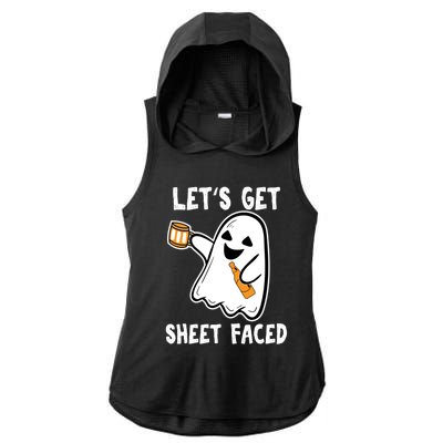 Lets Get Sheet Faced Boos Beer Ing Boo Ghost Halloween Cute Gift Ladies PosiCharge Tri-Blend Wicking Draft Hoodie Tank