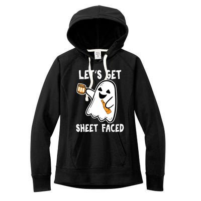 Lets Get Sheet Faced Boos Beer Ing Boo Ghost Halloween Cute Gift Women's Fleece Hoodie