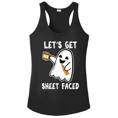 Lets Get Sheet Faced Boos Beer Ing Boo Ghost Halloween Cute Gift Ladies PosiCharge Competitor Racerback Tank