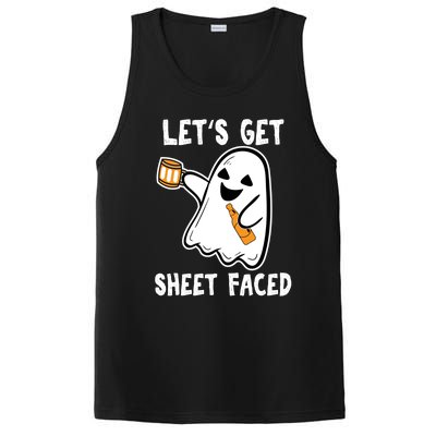 Lets Get Sheet Faced Boos Beer Ing Boo Ghost Halloween Cute Gift PosiCharge Competitor Tank