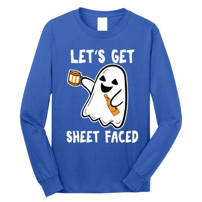 Lets Get Sheet Faced Boos Beer Ing Boo Ghost Halloween Cute Gift Long Sleeve Shirt